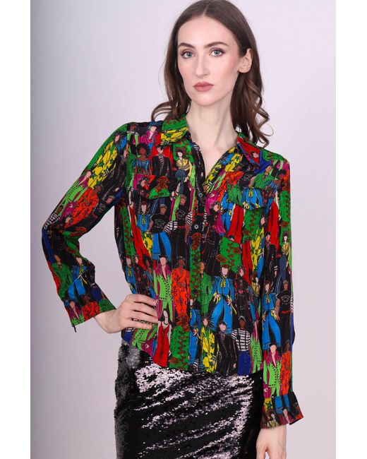 Any Old Iron Multicolor Heroes Printed Button Down Shirt