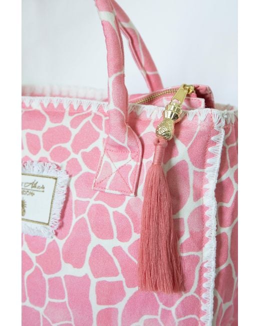 Sophia Alexia Pink Candy Pebbles Barbados Beach Bag