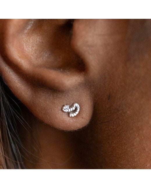 Claire Hill Designs Metallic Courage Shorthand Stud Earring