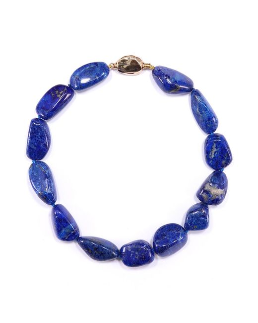 Mineralgems•Studio Blue Lapis Lazuli Necklace With Vermeil Clasp