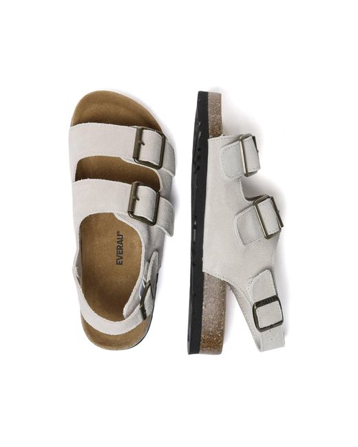 EverAu Australia White Flame Leather Sandals