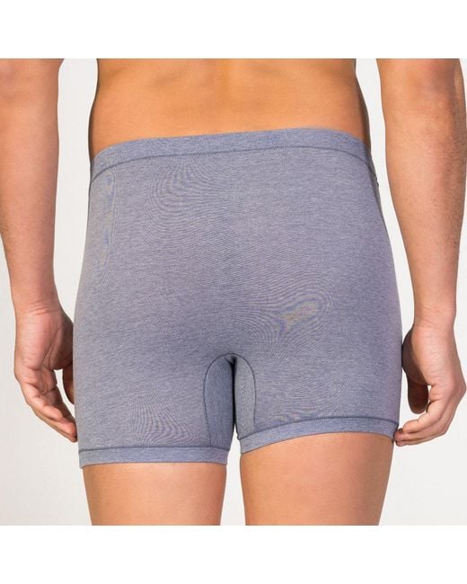 Zd - Zero Defects Blue Helios Fly Front Boxer Egyptian Cotton for men