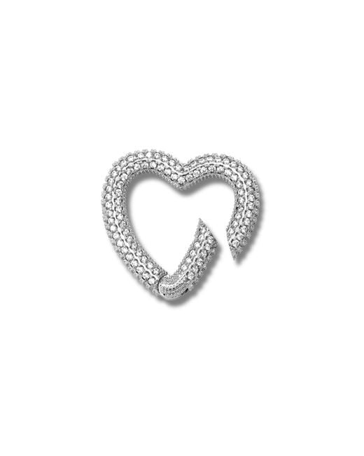 Jaredjamin Metallic Heart Pavé Clicker Clasp