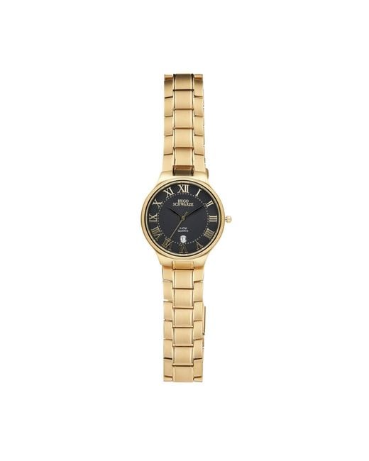 Bermuda Watch Company Metallic Hugo Schwarze Kahlo & Bracelet Watch for men