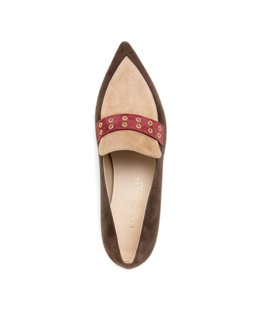 Beautiisoles by Robyn Shreiber Made in Italy Brown Neutrals Cecily Suede Loafer Comfortable For Day & Evening Wear