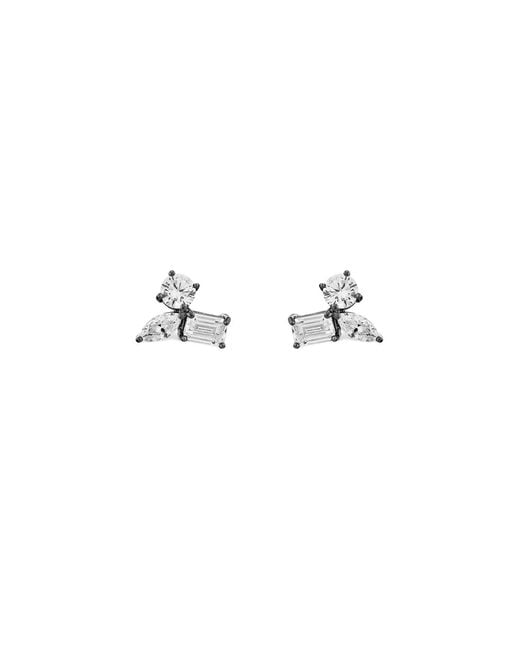 SALLY SKOUFIS Metallic Emergence Ear Jacket With Made Cz Diamond Stimulant
