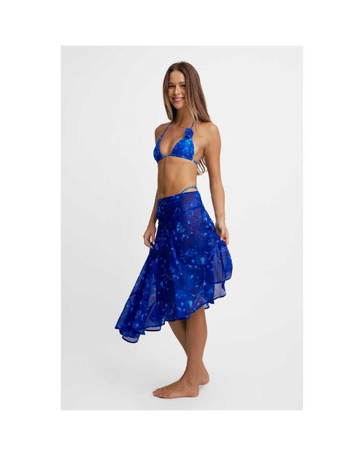 Blackbough Swim Blue Phoebe Asymmetrical Skirt Cyanotype