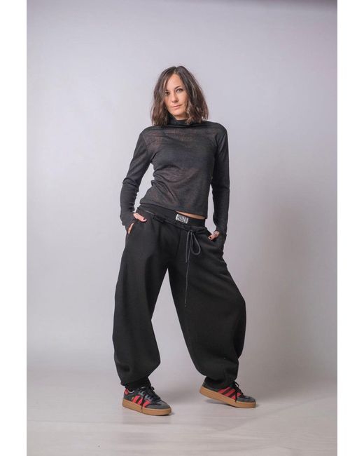 Yogi8Apparel Black Soft Rebellion Balloon Joggers