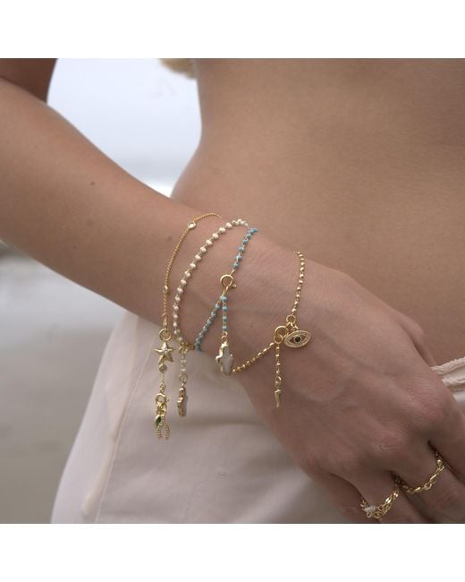 Alexie of Athens Brown Delphi Freshwater Pearl Cross Bracelet