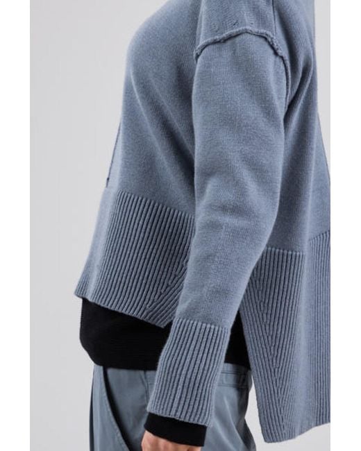 Dref Blue Pluto Fitted Sweater