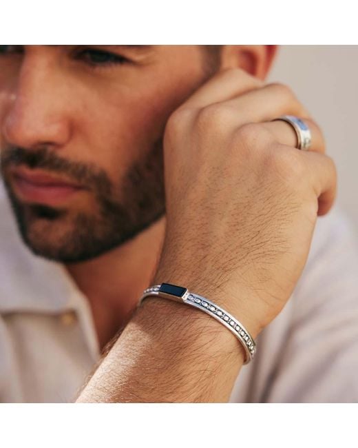 Charlotte's Web Jewellery Metallic Maharani Onyx Open Bracelet for men