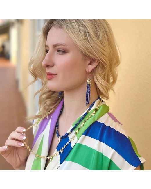 Farra Metallic Chain With Pearls Delicacy Necklace