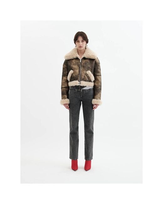 Jakke Brown Aviator Cropped Jacket
