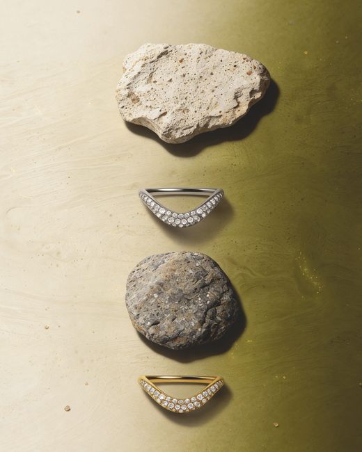 Arte Madrid White Sierra Pavé Contour Nesting Ring