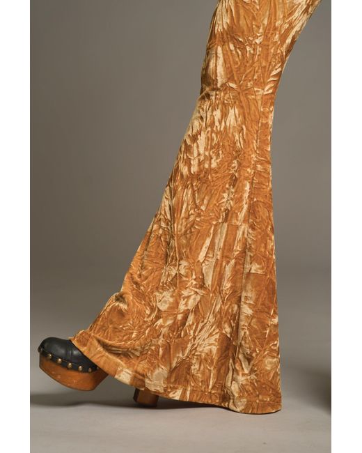 Little Lies Natural Hendrix Ochre Velvet Flares