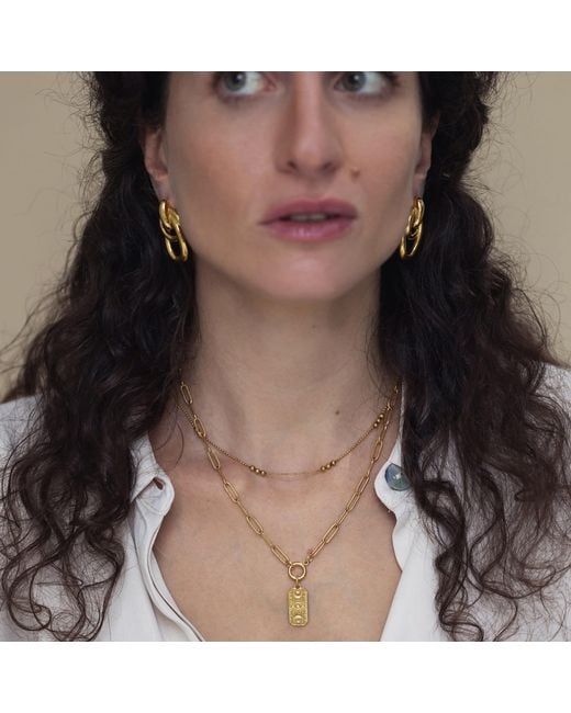 Kybele Studio Metallic Link Charm Earrings