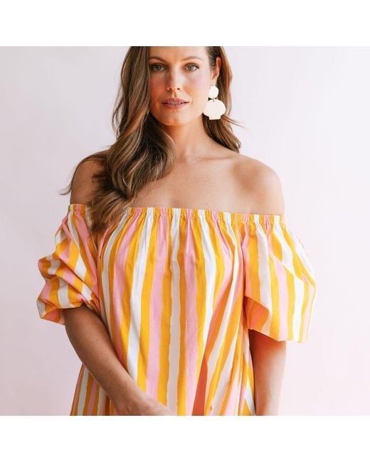 SUNSHINE TIENDA Metallic Sunkissed Stripe Ace Dress