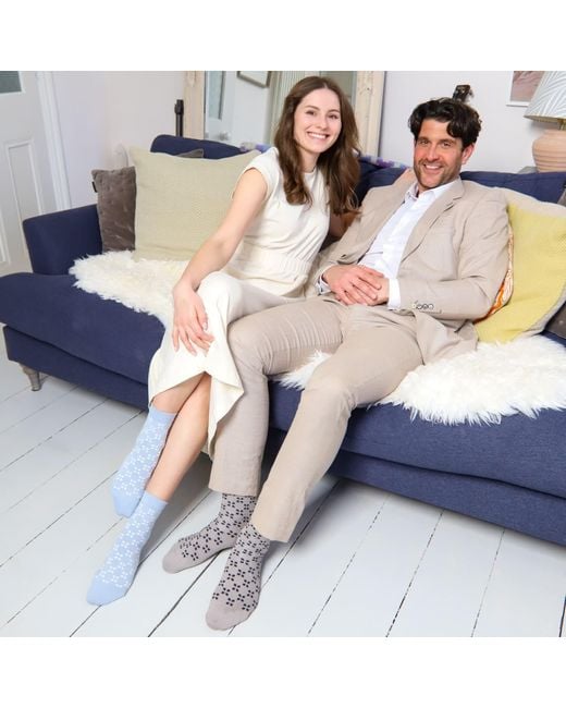 Peper Harow - Made in England Gray Cambridge Socks – for men