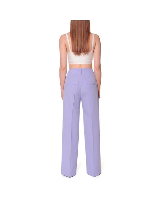 AGGI by HALEWSKI Purple Suzie Lavender High Waist Wide Leg Trousers
