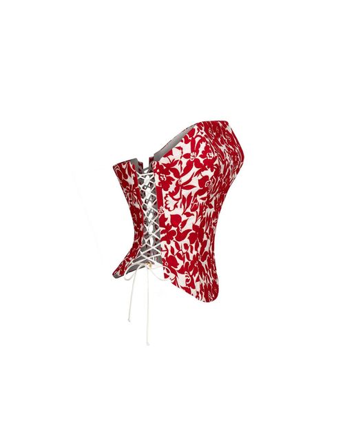 Elsava Red Velvet Flame Corset