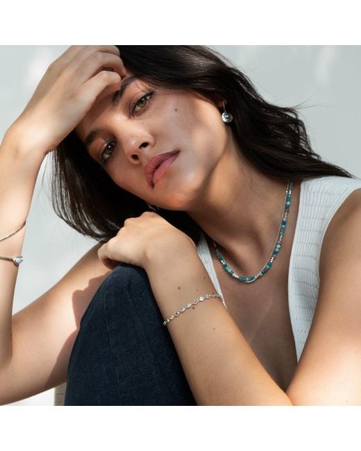 Dower & Hall Metallic Array Gemstone Line Bracelet