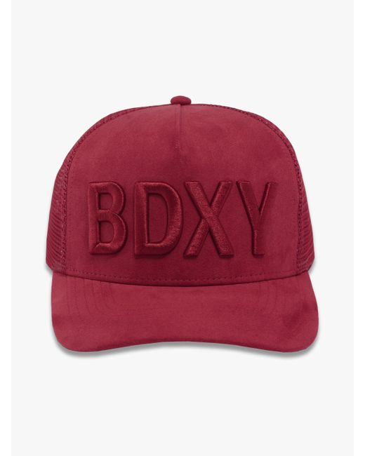 Bdxy Studio Red The Gaffer Trucker Cap for men