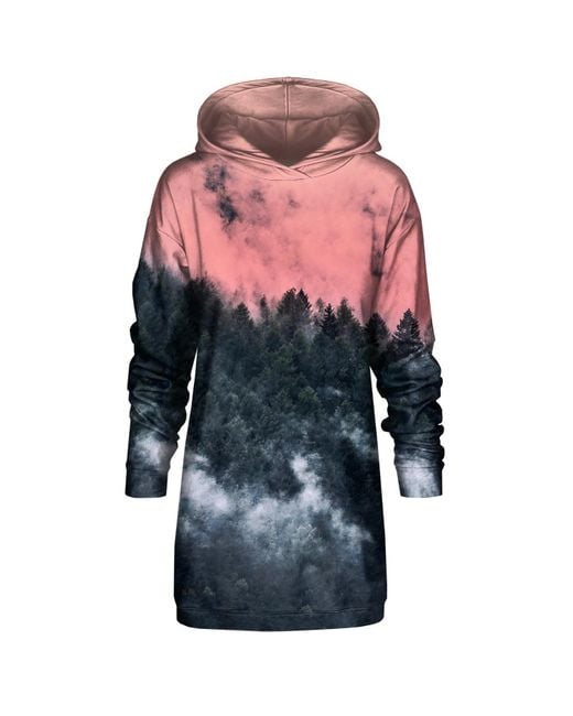 Aloha From Deer Red Forest Hoodie Oversize Dress