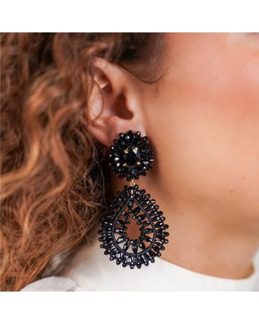 LOTT.gioielli Black Earrings Apollo Double Drop