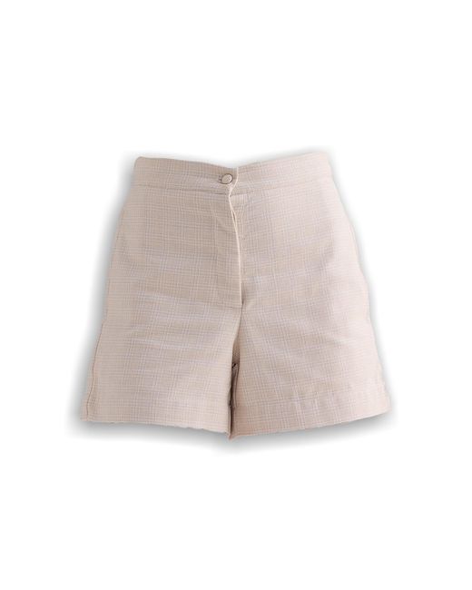 REISTOR Gray Cotton Tweed Shorts
