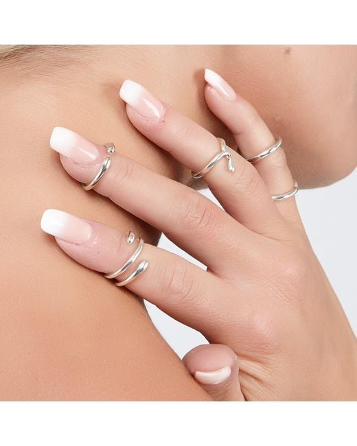 Lucy Quartermaine White Midi Ring With Drip