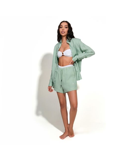 Maison Tangerine White Santorini Velvet Swimsuit Bikini