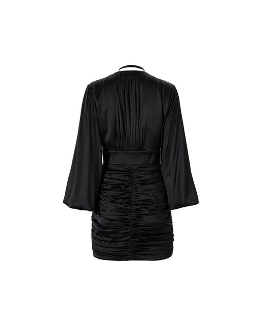 Lita Couture Black Ruched Mini Dress