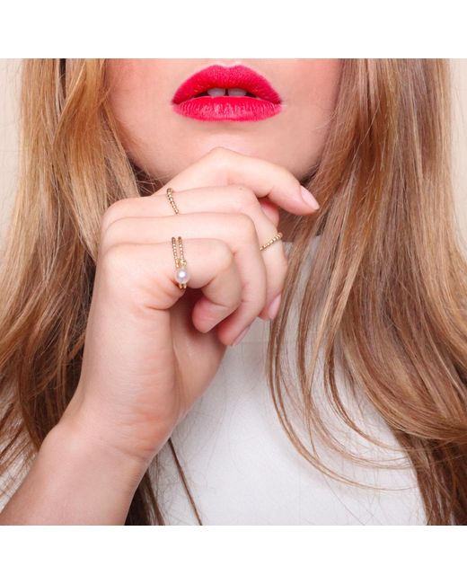 Ora Pearls Metallic Orb Ring