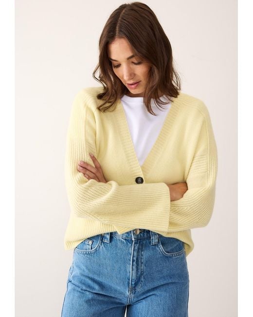 Loop Cashmere Yellow Cashmere Lofty Cardigan