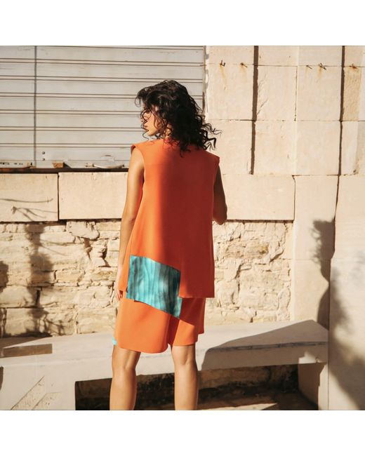 Madebyza Blue Sunset Colourblock Statement Vest