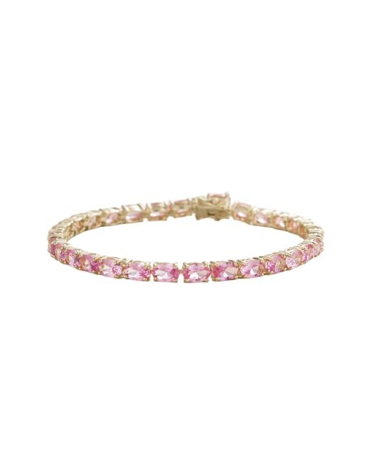 Juvetti Pink Salto Tennis Bracelet Set With Sapphire