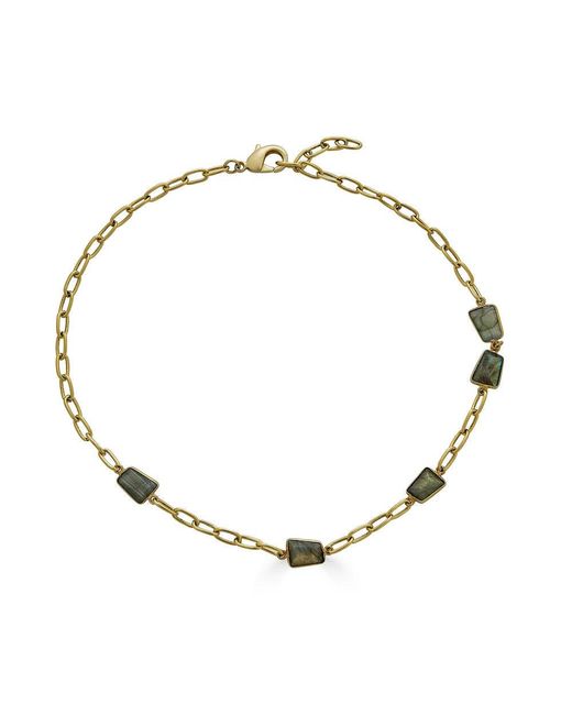 Loni Paul Jewelry Metallic Asymmetrical Labradorite Necklace