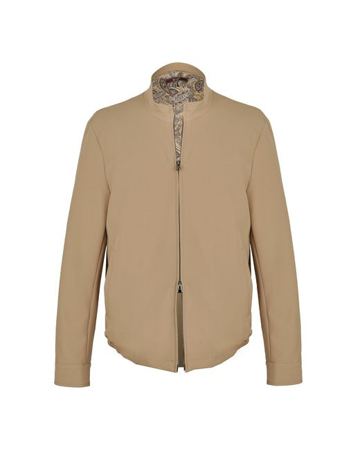 DAVID WEJ Natural Ashford Relaxed Zip Through Jacket for men