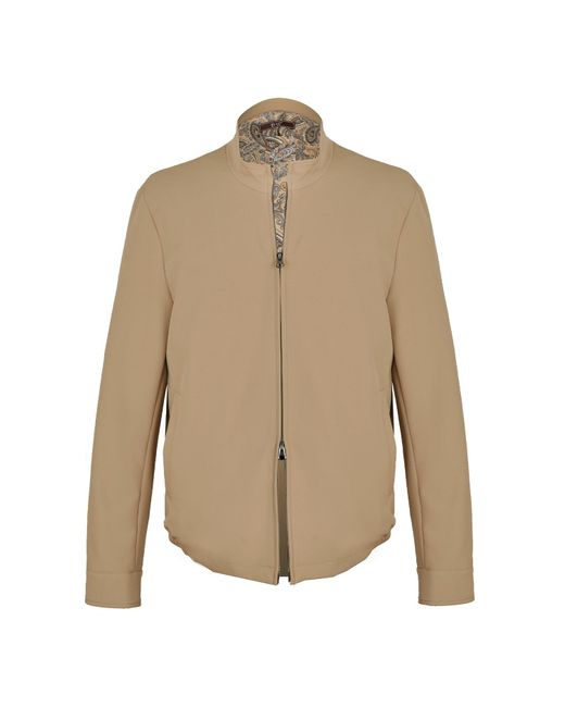 DAVID WEJ Natural Ashford Relaxed Zip Through Jacket for men