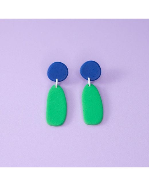 By Chavelli Green Miro Drop Earrings
