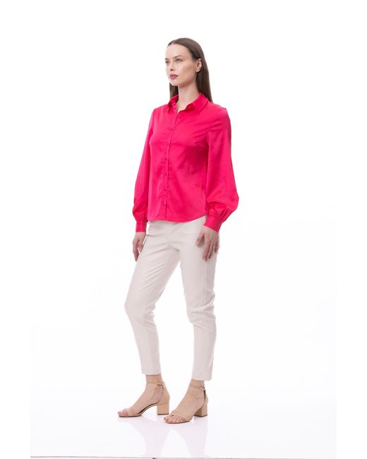 Carloslines Pink Button Down Long Sleeve Shirt