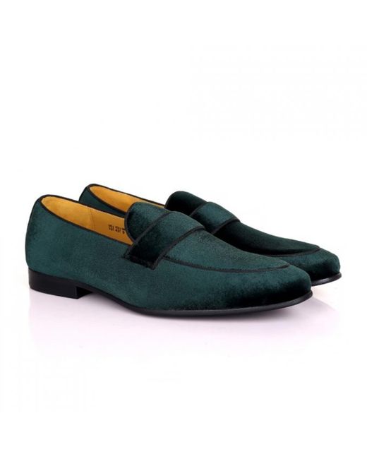 DAVID WEJ Blue Alfred Velvet Loafers – for men