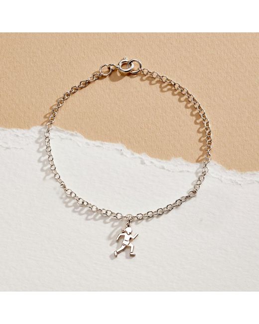 Posh Totty Designs Metallic Sterling Runner Dinky Charm Bracelet