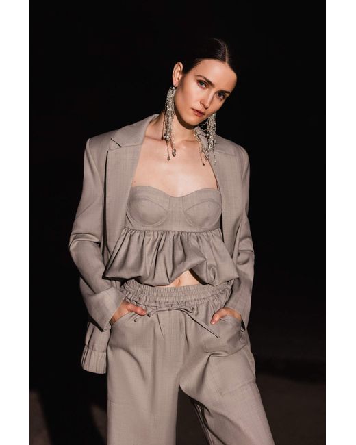 Lendrop Studios Gray Azuna Blazer