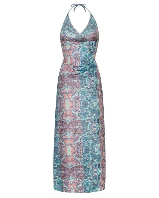 Chic by Lirette Blue Halter Dress Quetzal