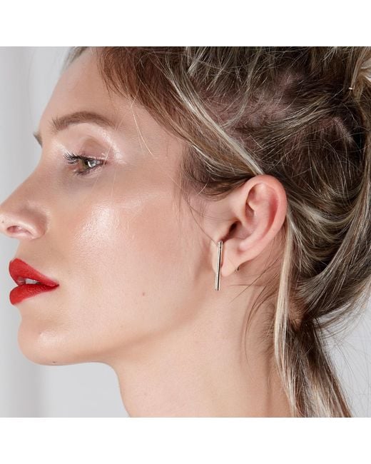 Lucy Quartermaine Metallic Solid Sterling Key Studs
