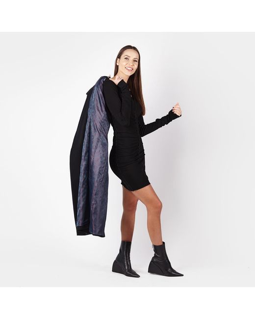 Mandragora Black Classic Wool Coat