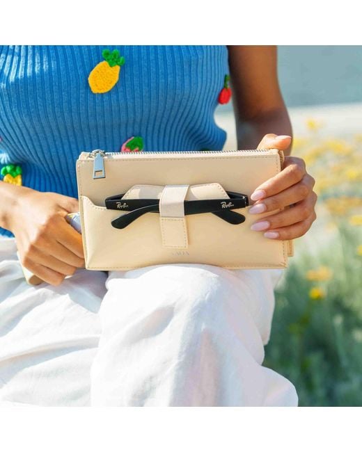 Naoa Natural Neutrals Lunette+ Apple Leather Crossbody Cream