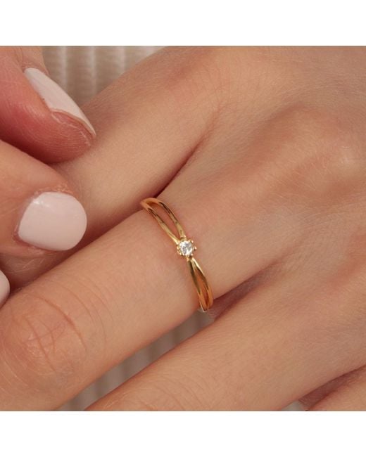 Esterah Metallic Solitaire Ring