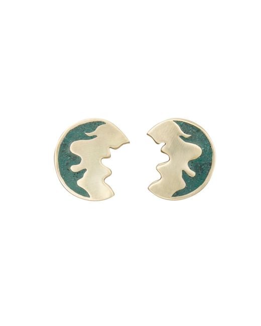 Zeworks Green Lea Malachite Earrings